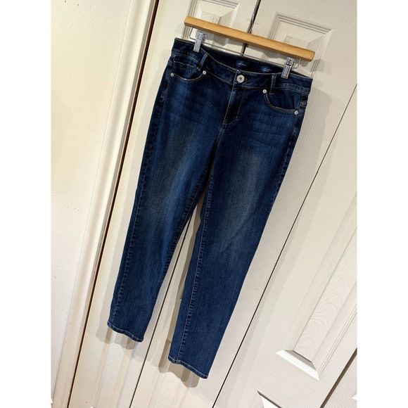 J. Jill Denim Weekender Dark Wash Slim Straight Leg Stretch Jeans 6 - Picture 7 of 11